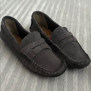 Crewcuts Kids Black Suede Loafers( missing inner soles)